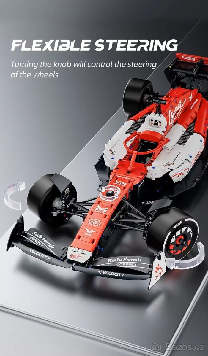 Stavebnice F1- Velká červená, kompatibilní s LEGO - 2