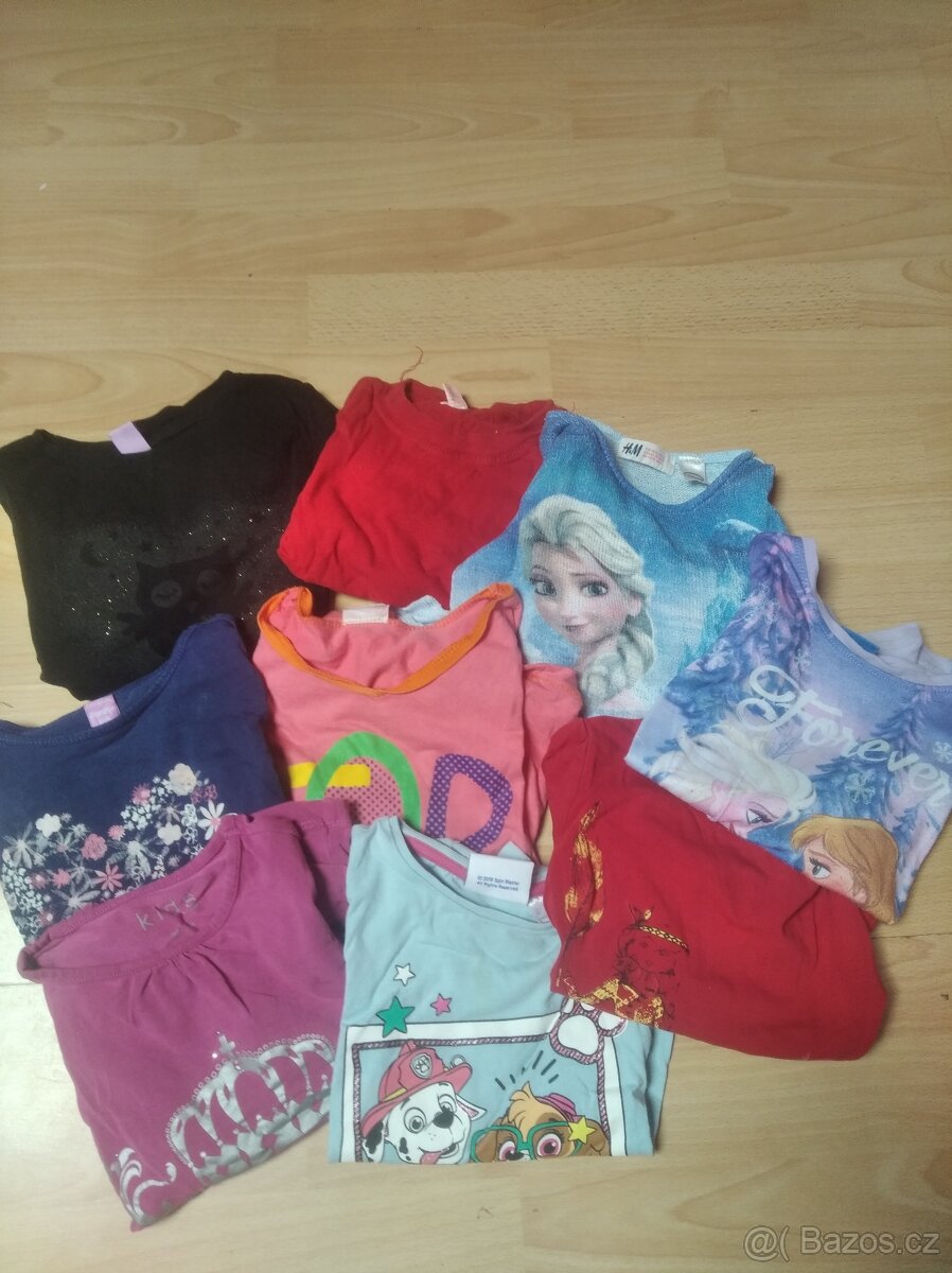 Trička,košilky,mikiny,vesta - vel.90-116 - 2