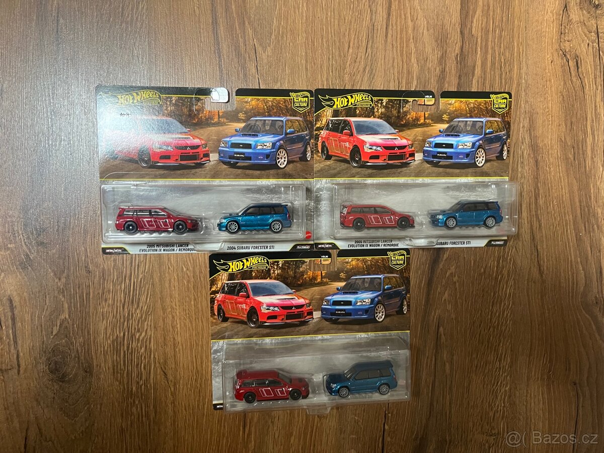 Hotwheels 2pack Mitsubishi X Subaru - 2