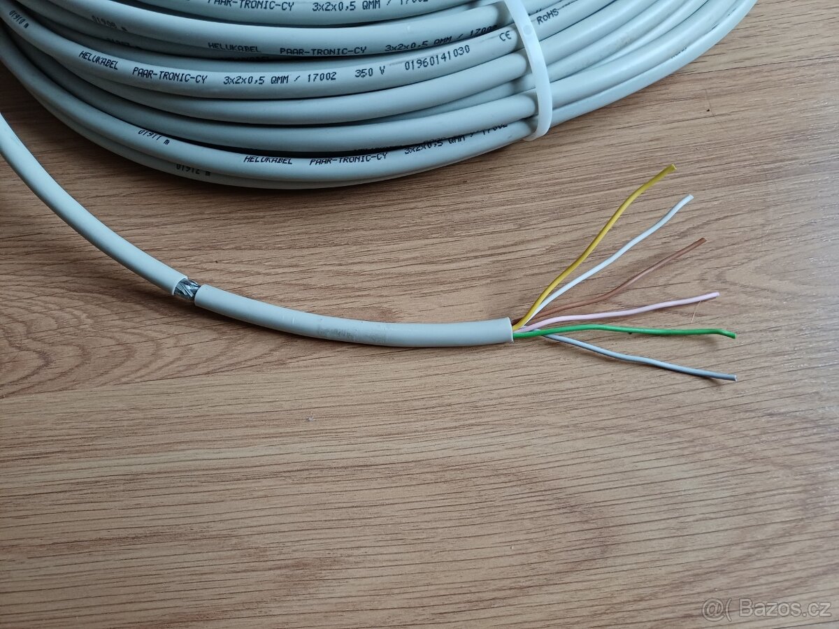 Ovládací kabel se stíněním 3x2x0,5 40m - 2