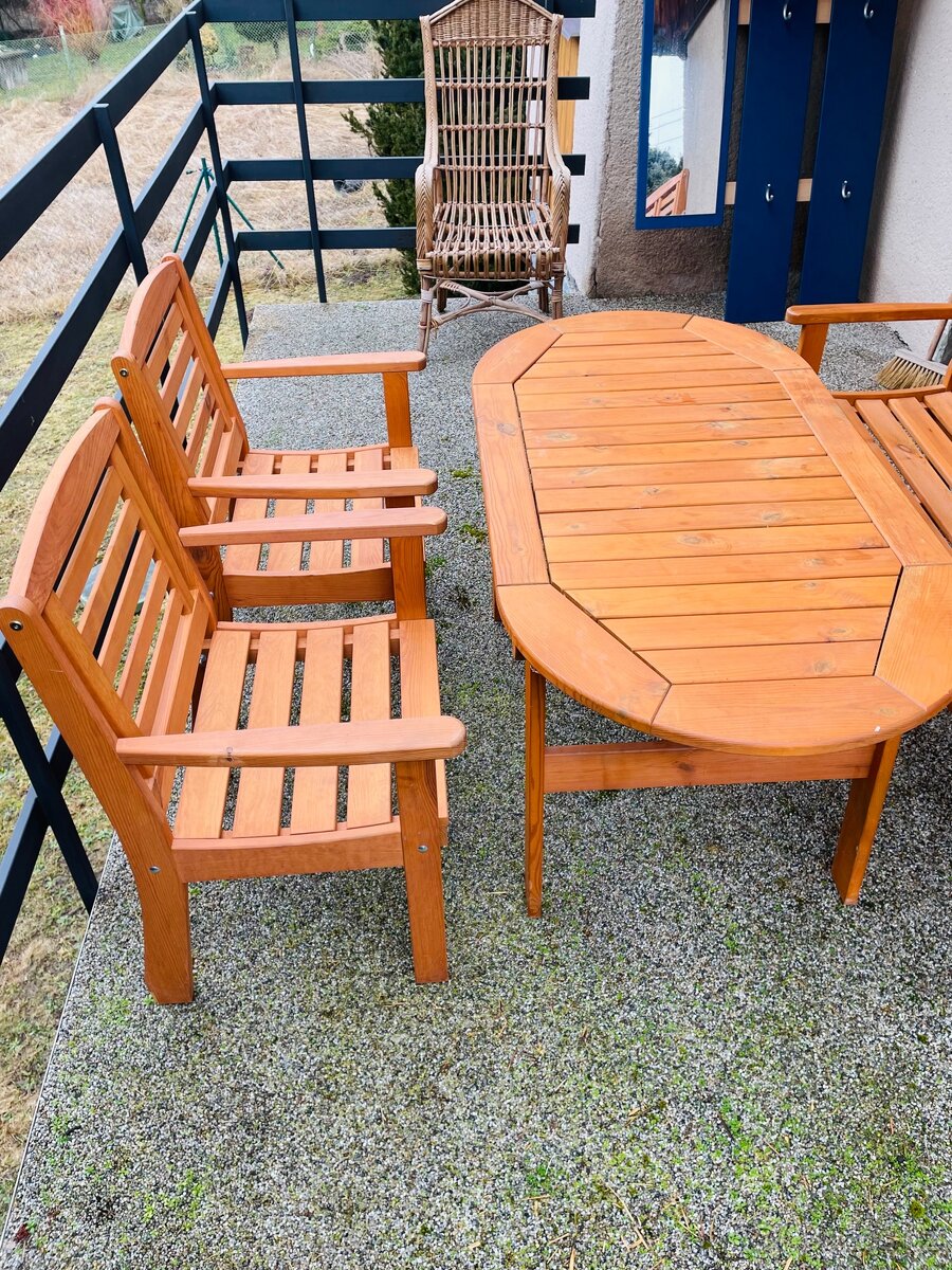 Zahradní set - dřevěný - 2