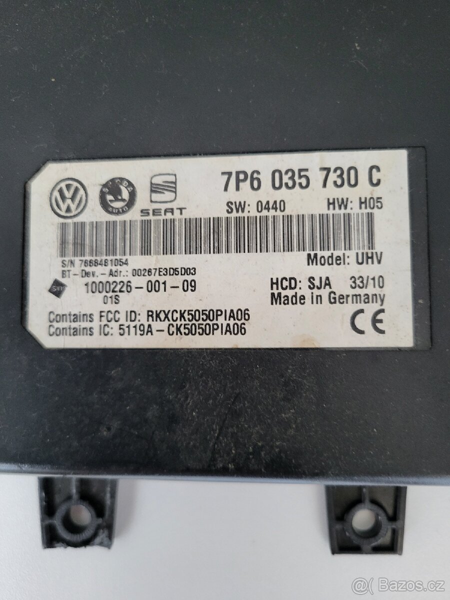 Bluetooth jednotka 7P6035730C - 2