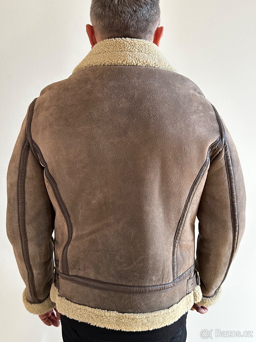 Profam koženou bundu Bauer hnědou s kožíškem - 2