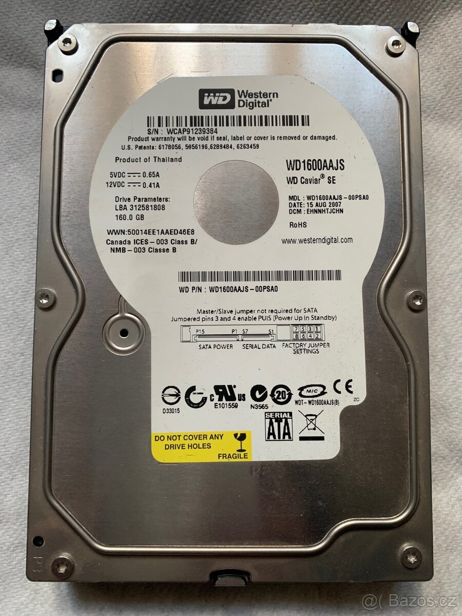 HDD Western Digital 1TB/500GB/160GB - 2