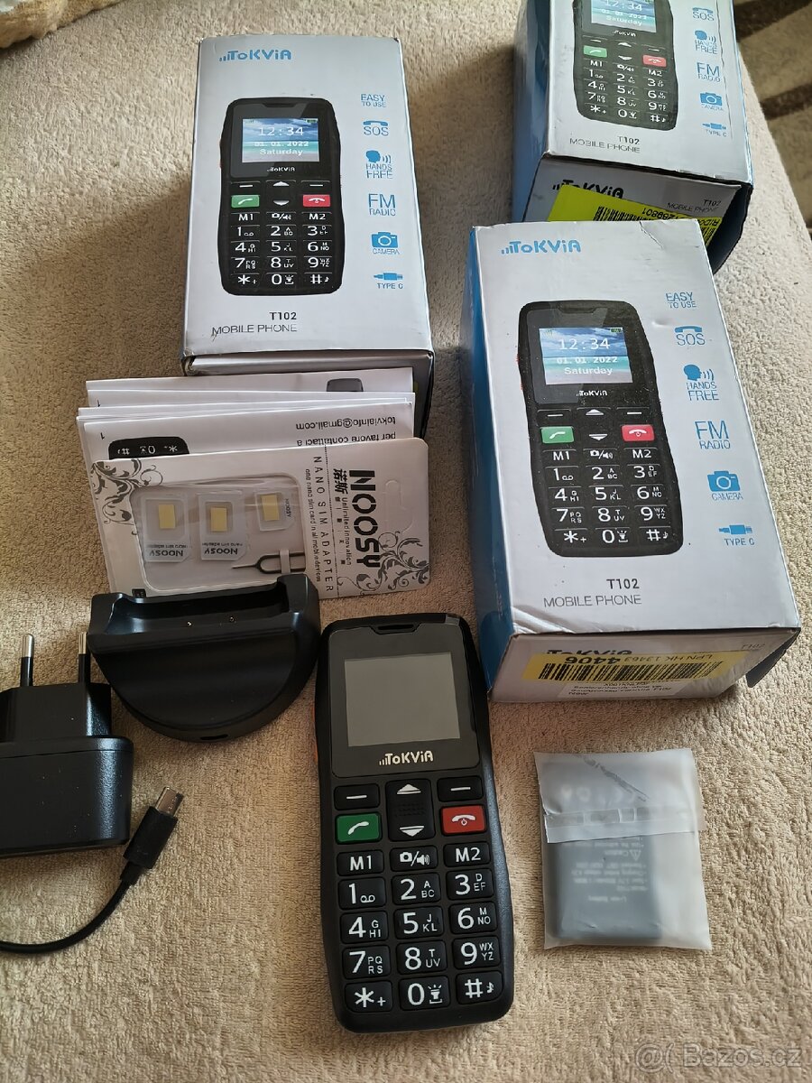 Nový senior mobilní telefon mobil tlačítkový - 2