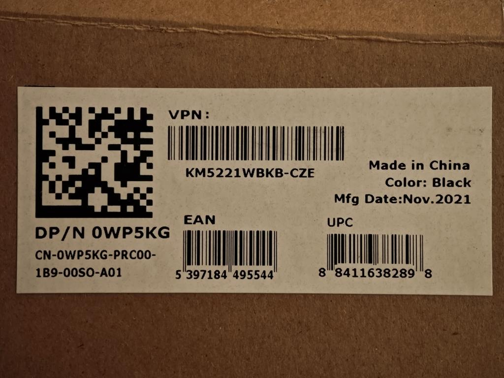 Dell KM5221W - CZ, černá - set bezdrátová klávesnice a myš - 2