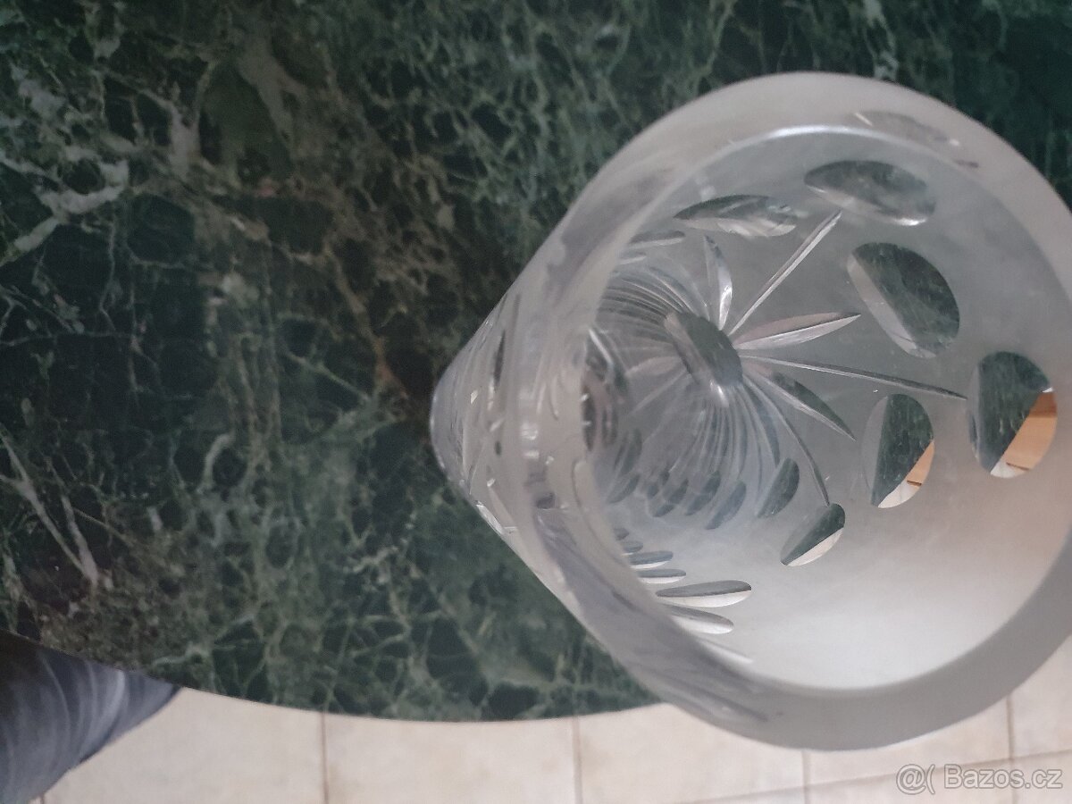 zajímavá broušená váza 60.léta - 2