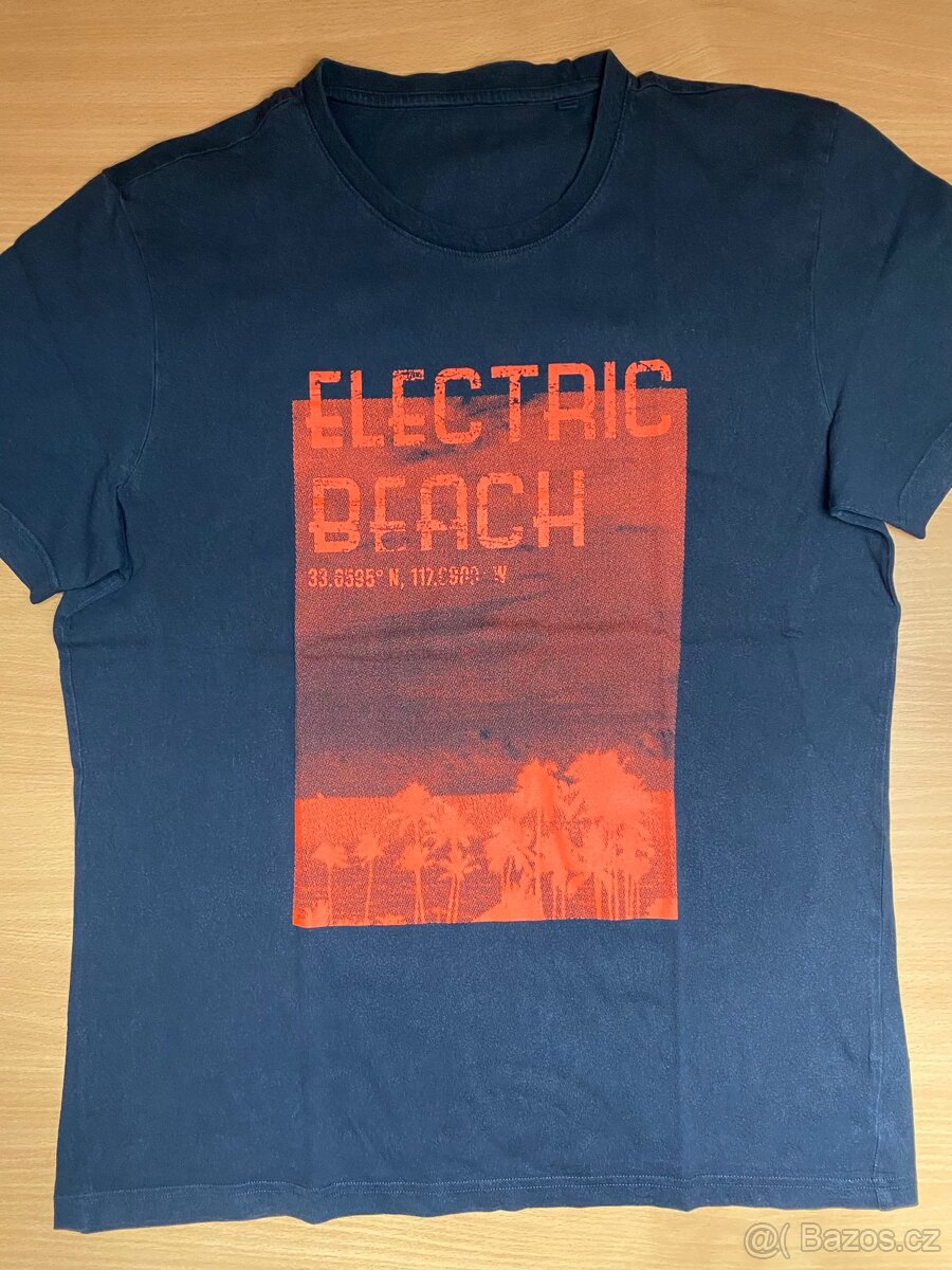 Tričko CA Electric Beach Tmavě Modré Top Stav - 2
