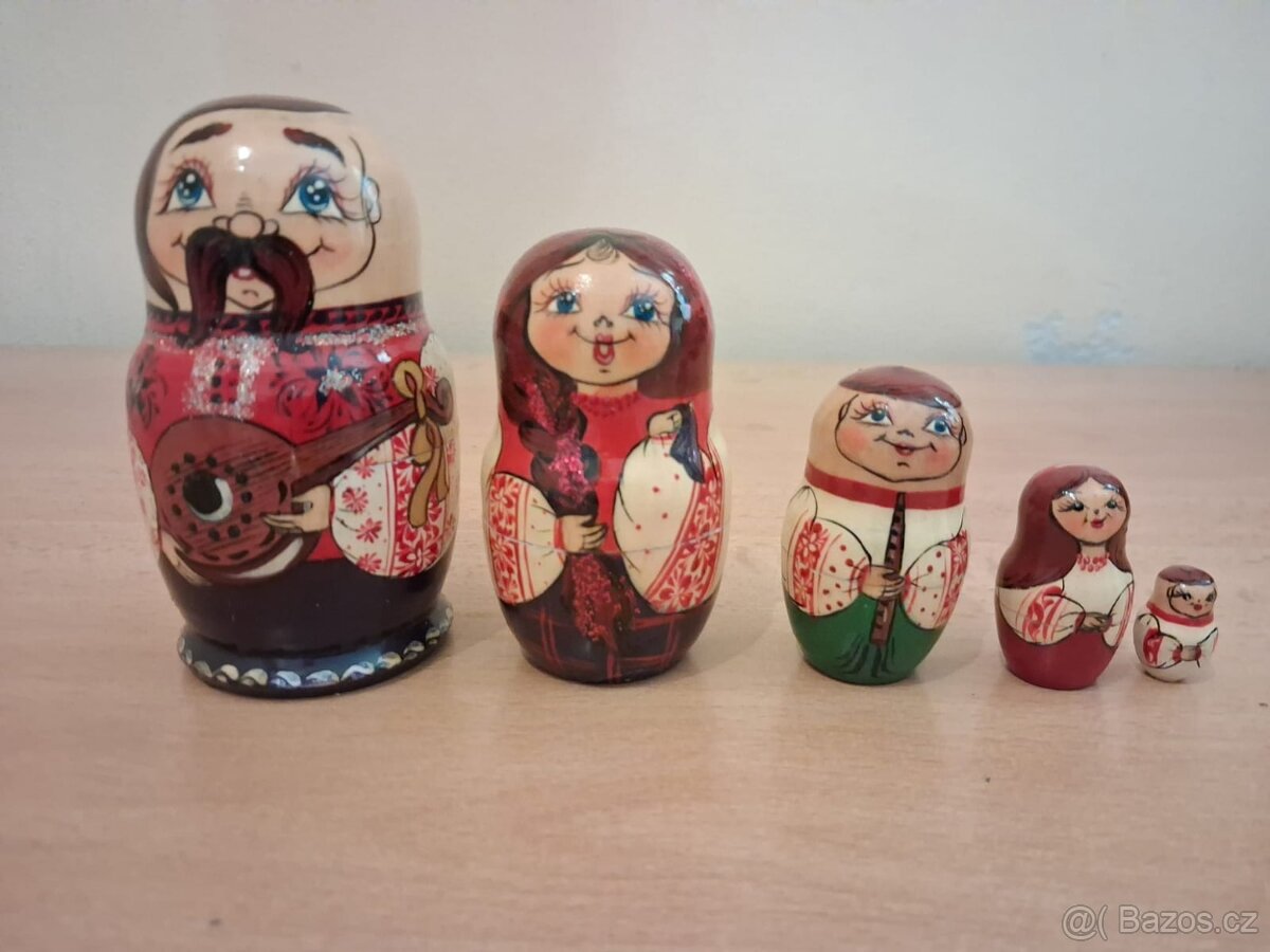 Ručně malované matrjošky – sada 5 ks - 2