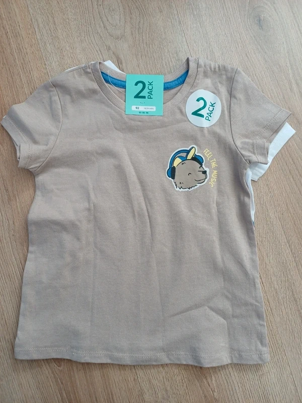 2x tričko s medvědem 92 - 2