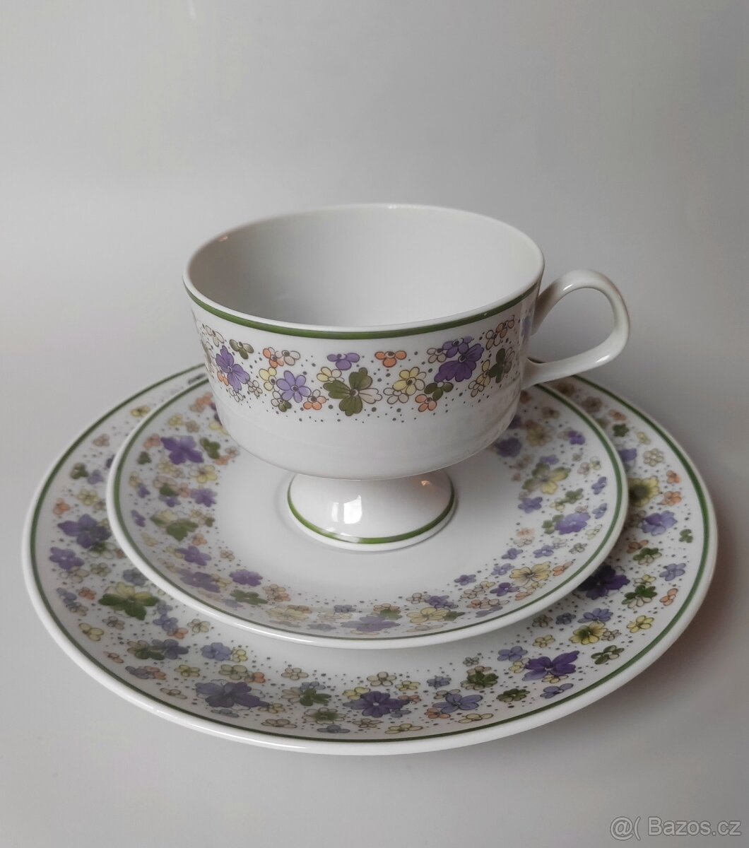 Krásná porcelánová čajová sada/trio Lichte Porzellan - 2