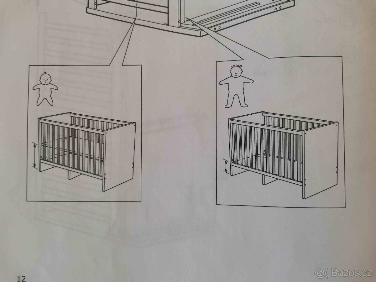 IKEA dětská postýlka STUVA - 2