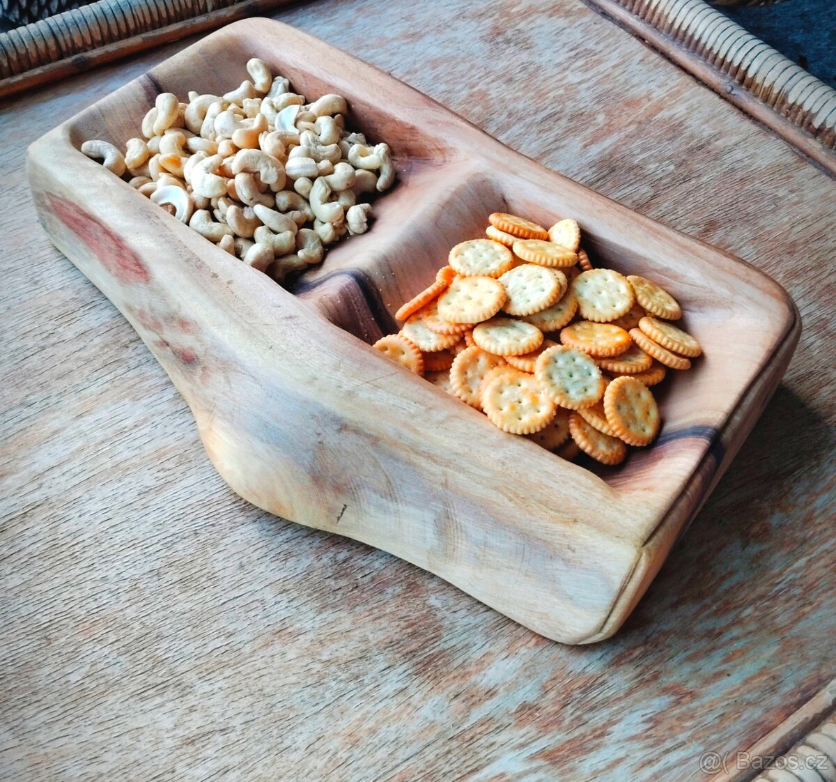 Luxusní ručně vyráběná servírovací miska ze dřeva - 2