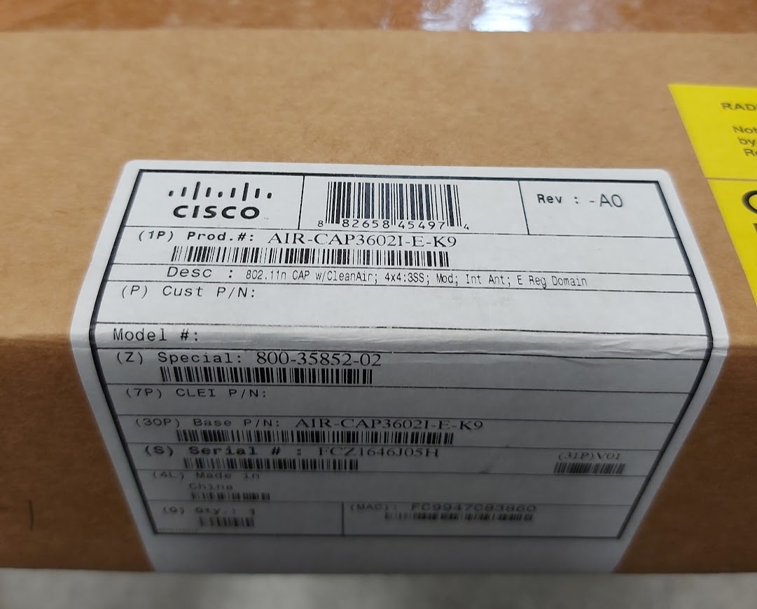 CISCO AP AIR-CAP3602I-E-K9 - 2