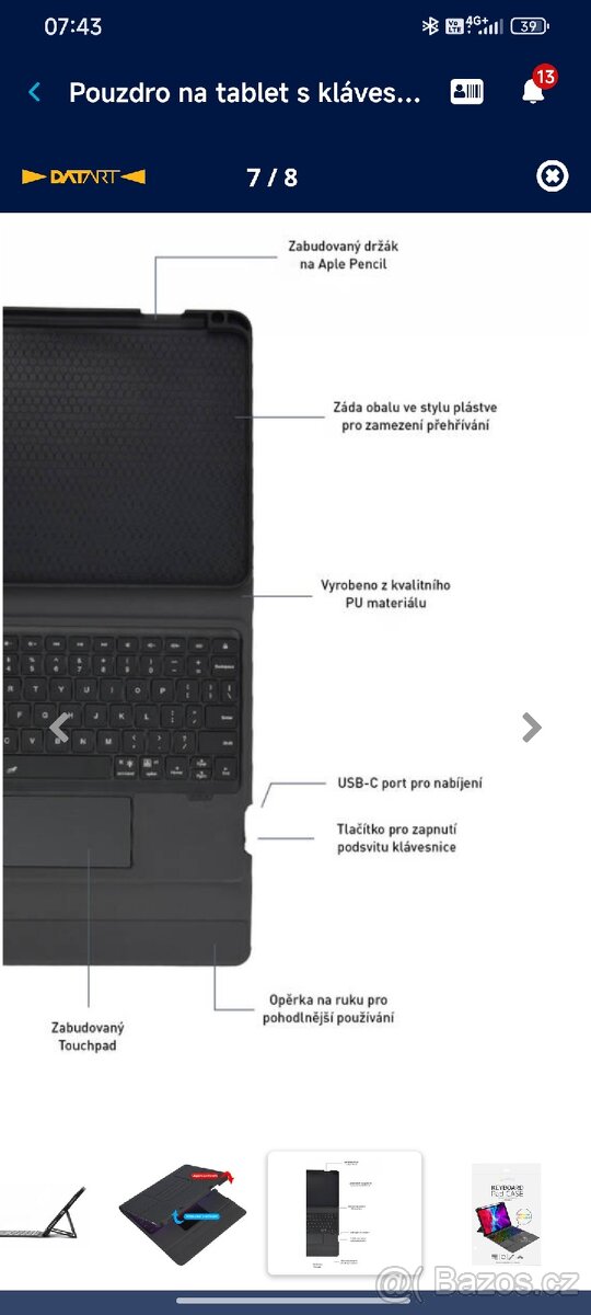 Pouzdro na tablet s klávesnicí Apple iPad Pro 12,9
5 (2) - 2