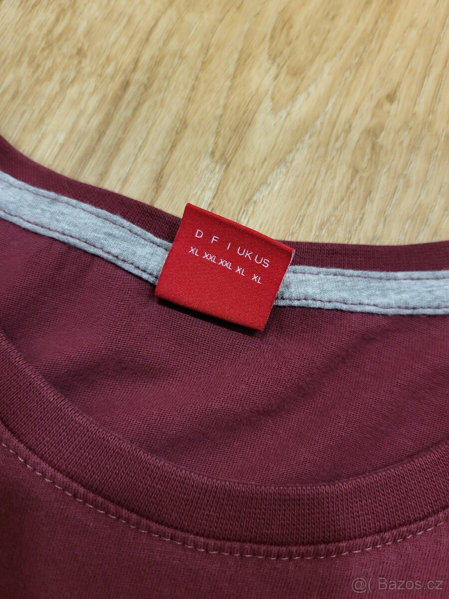 Pánské tričko, S. Oliver, červené / vínové, XL, 100% bavlna - 2