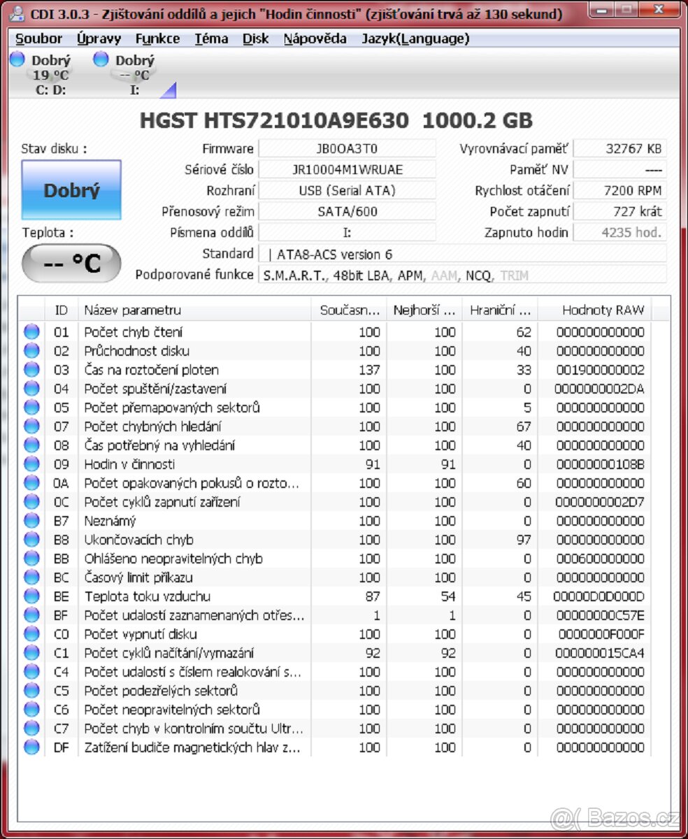 HDD 2,5" HGST 1TB 7200 - 2