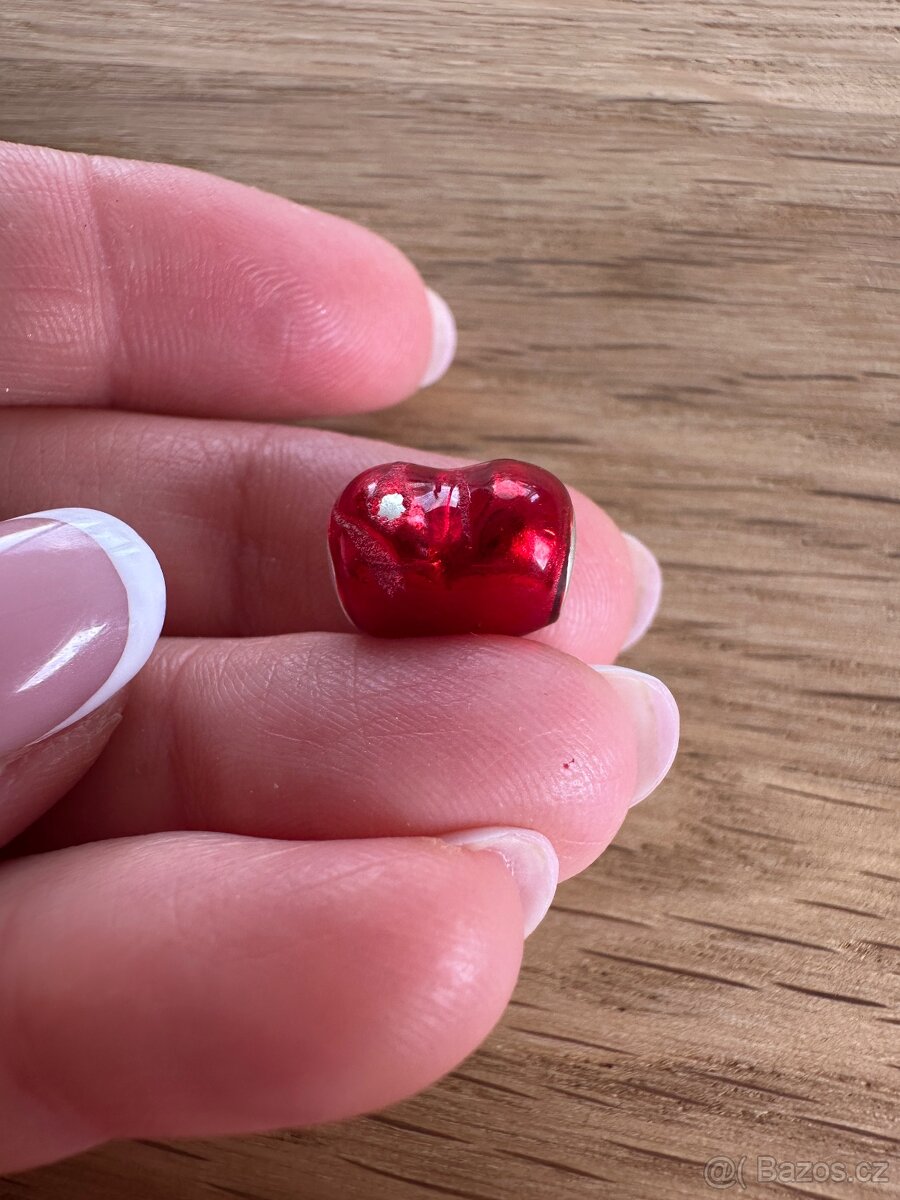 Poškrábané srdce na Pandora náramek - 2