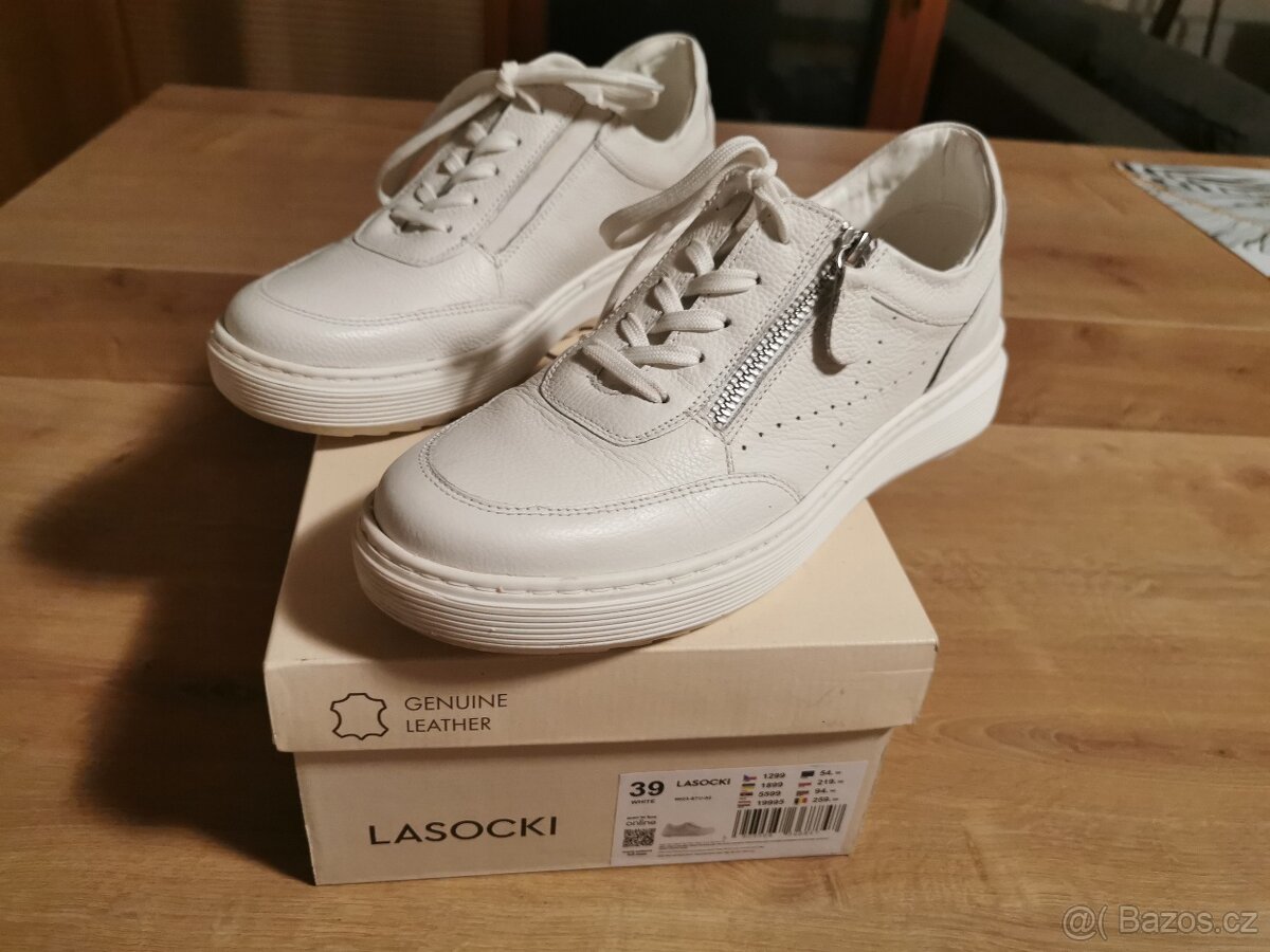 CELOKOŽENÉ TENISKY bílé - 2