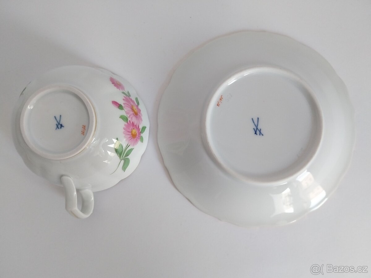 Starožitný porcelánový šálek Míšeň - Meissen - 2