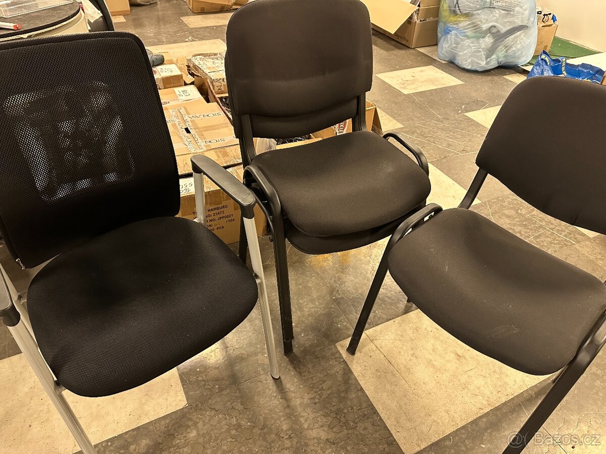 Výprodej kanceláře – mix jednacích židlí - 4 ks za 2 000 - 2
