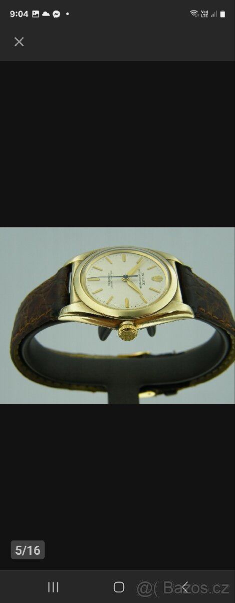 Rolex BUBBLEBACK Oyster Perpetual v 9k zlatě pěkné - 2