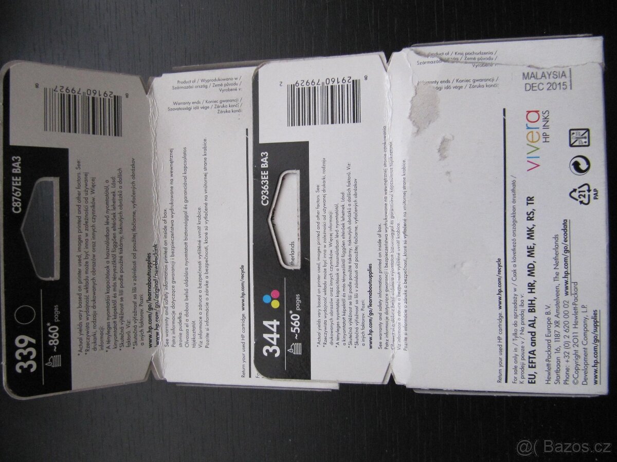 HP 339+344 inkoustová náplň originál - 2