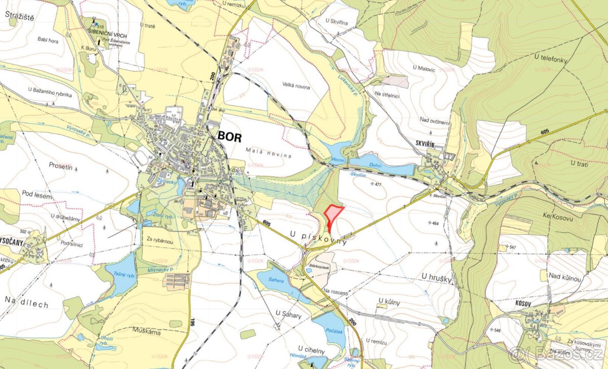 Zemědělská půda, prodej, Skviřín, Bor, Tachov - 2