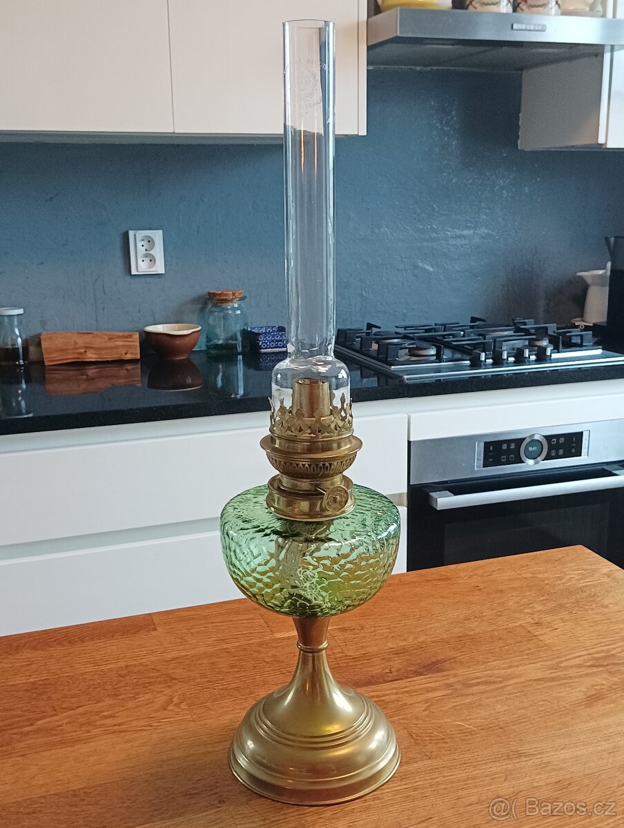 ART DECO STAROŽITNÁ PETROLEJKA BOINSOT PARIS KOLEM 1920 - 2