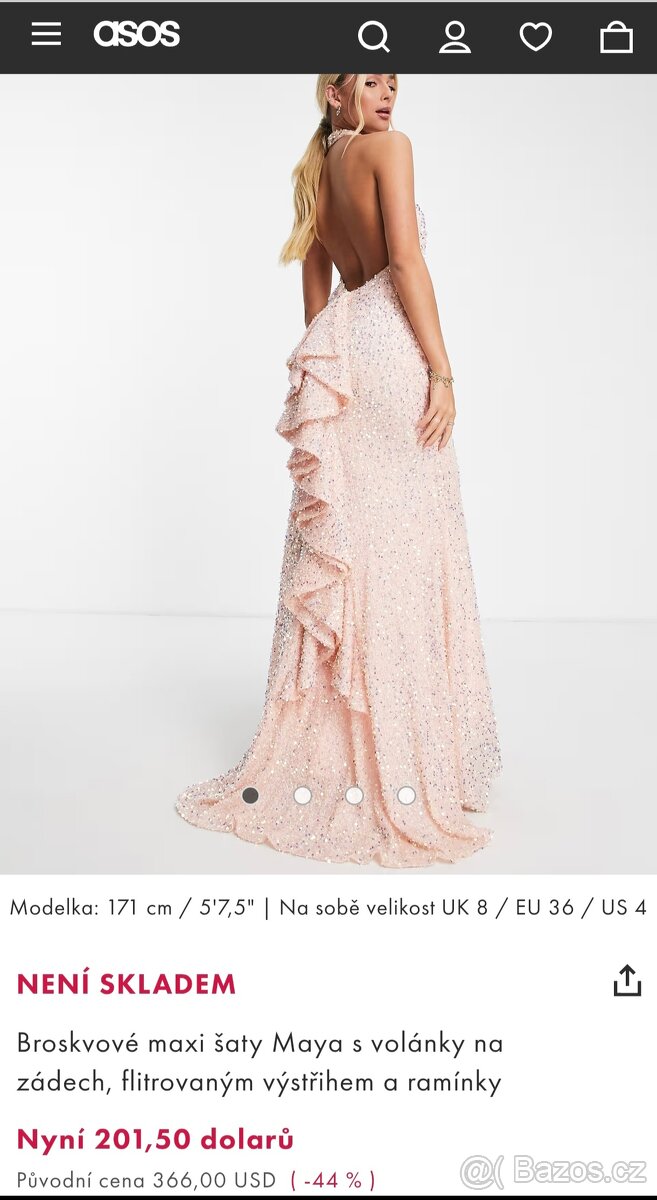 Flitrové šaty s holými zády - 2