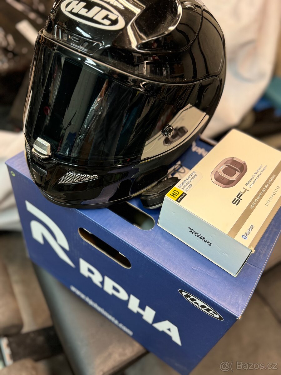 Helma HJC RPHA 11 metalblack L, komunikatoru Sena SF4 - 2