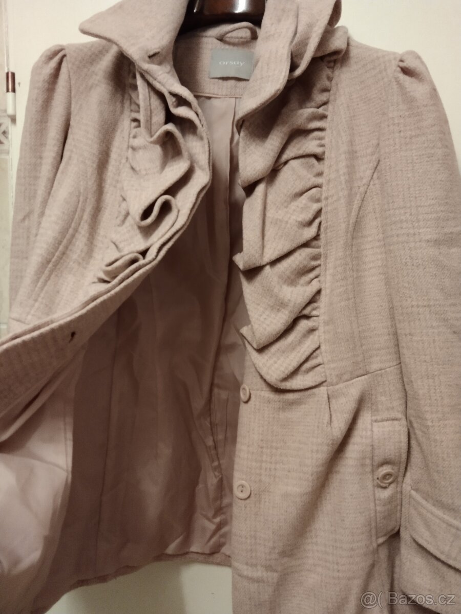 Orsay dámský krátký kabátek s vlnou.Velikost 38. - 2