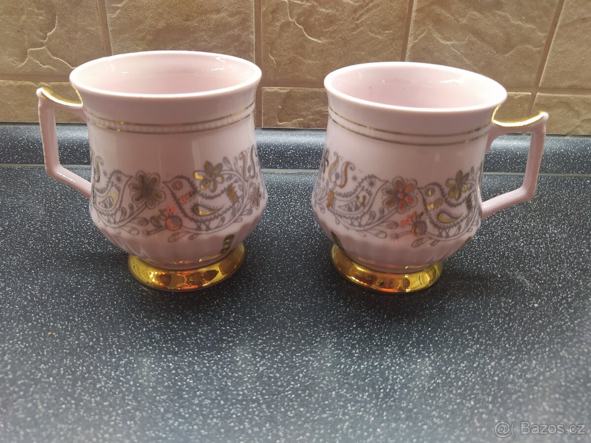 Hrnečky po mamince 2 kusy růžové - 2