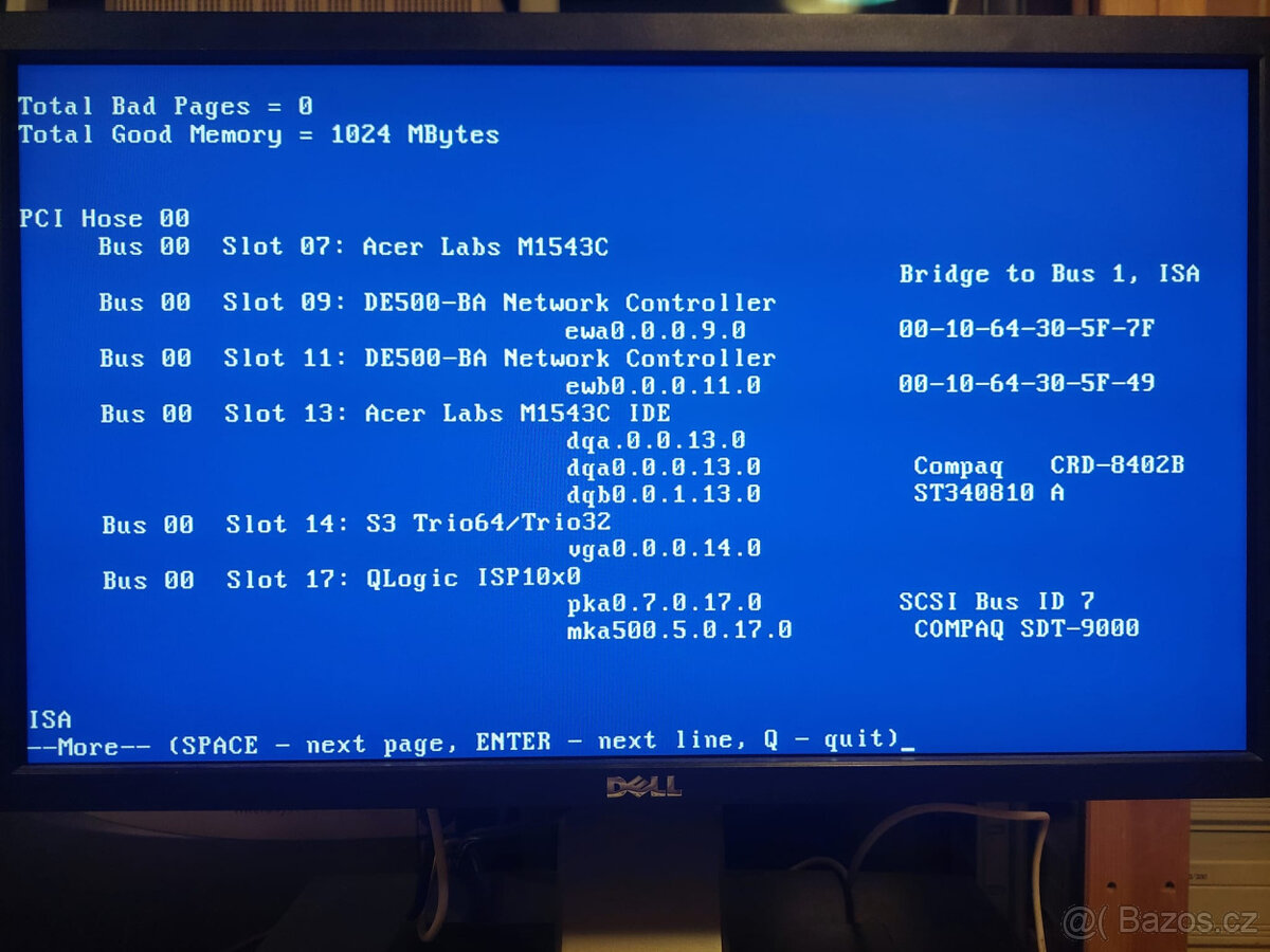 Pracovní stanice DEC/Compaq Alphastation DS10, OpenVMS - 2