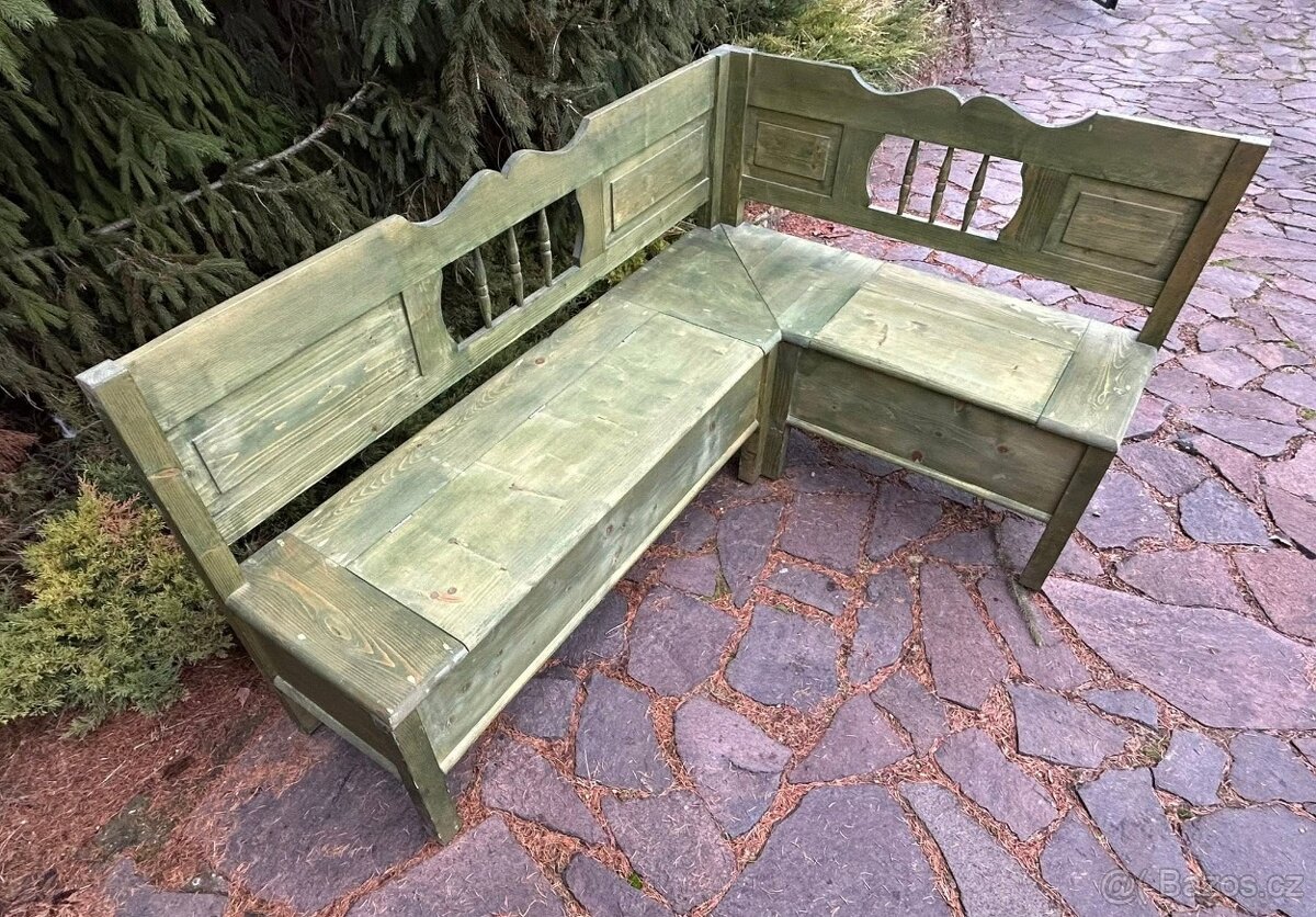 Rohová vidiecka lavica - L40 - 2