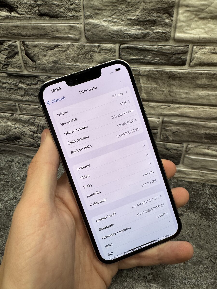 iPhone 13 Pro 128GB Silver, baterie 88% - 2