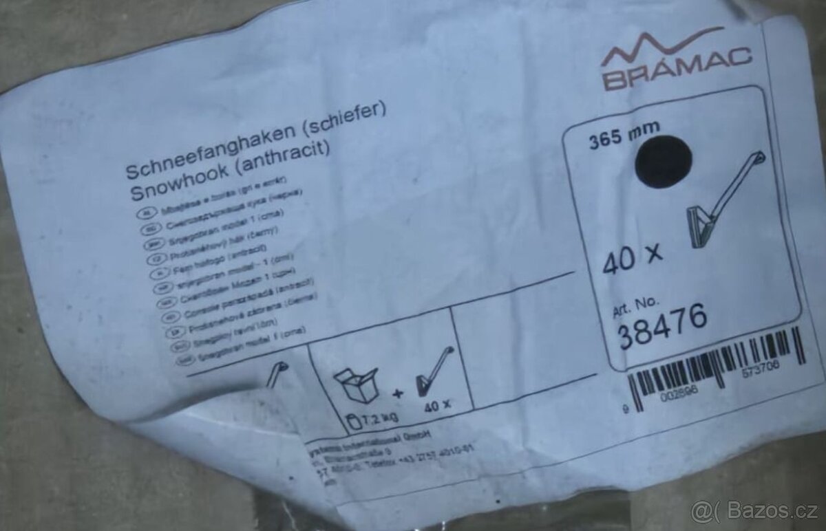 střešní protisněhový hák Bramac 38476 - 2