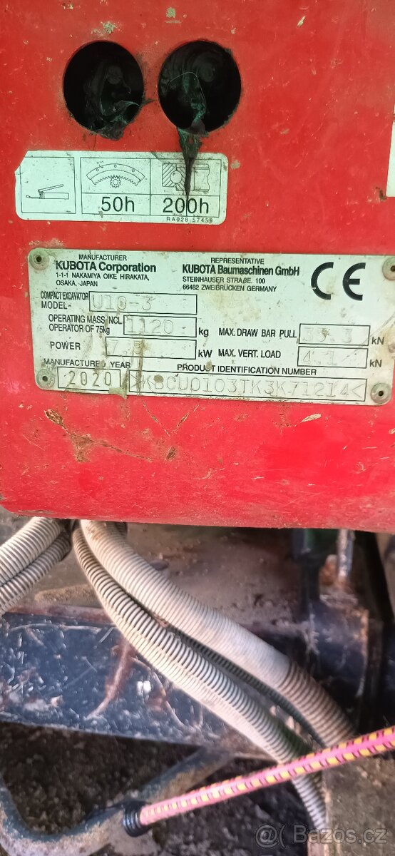 Minibagr Kubota U 10 - 3 - 2