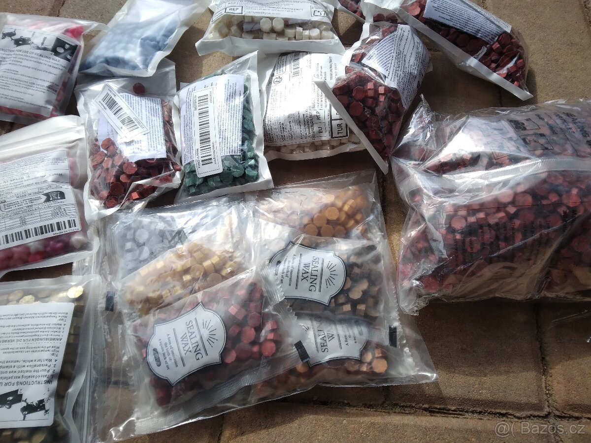 Granulovaný pečetní vosk, různé barvy - 2