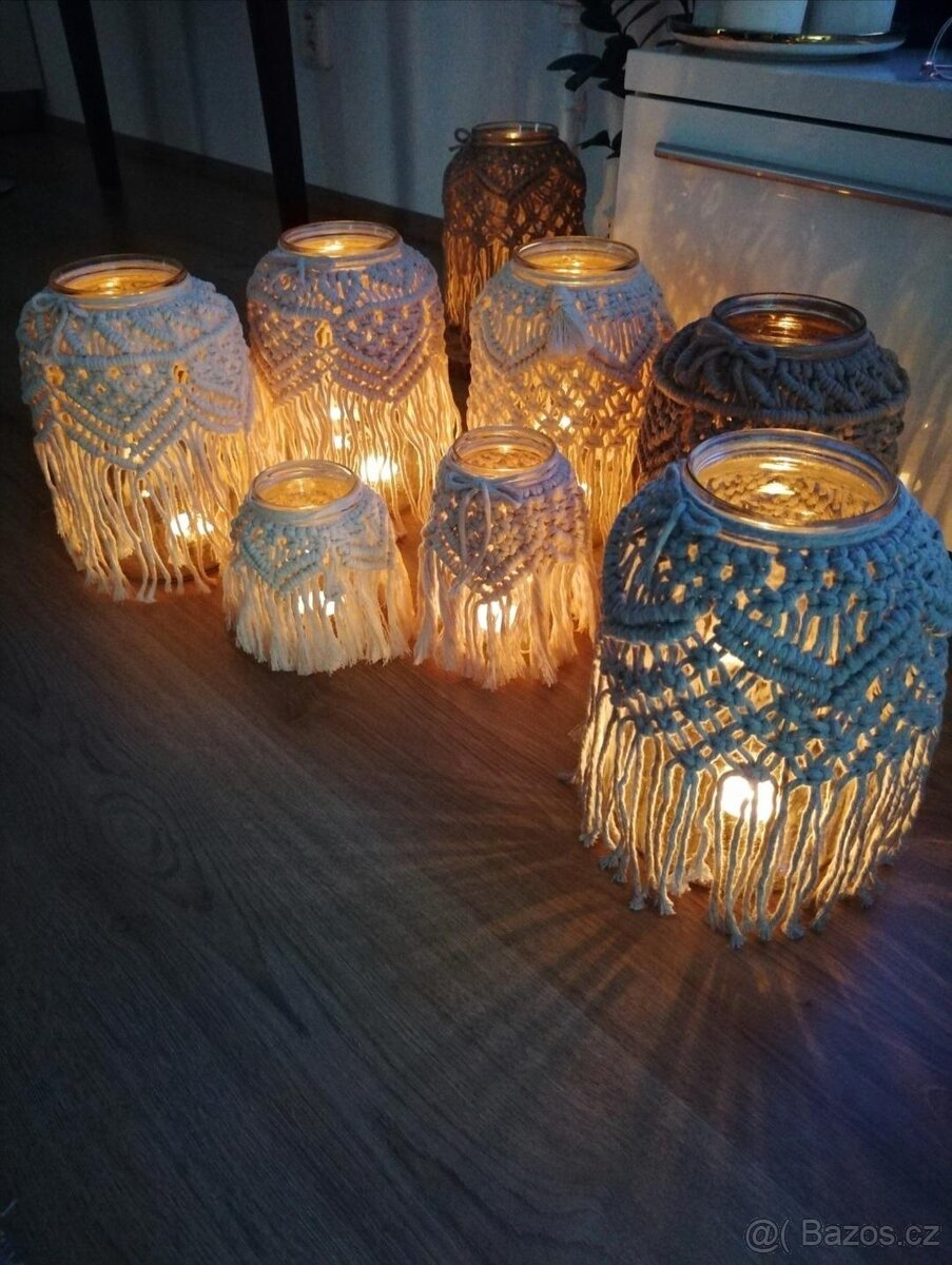macramé boho lucerny - 2