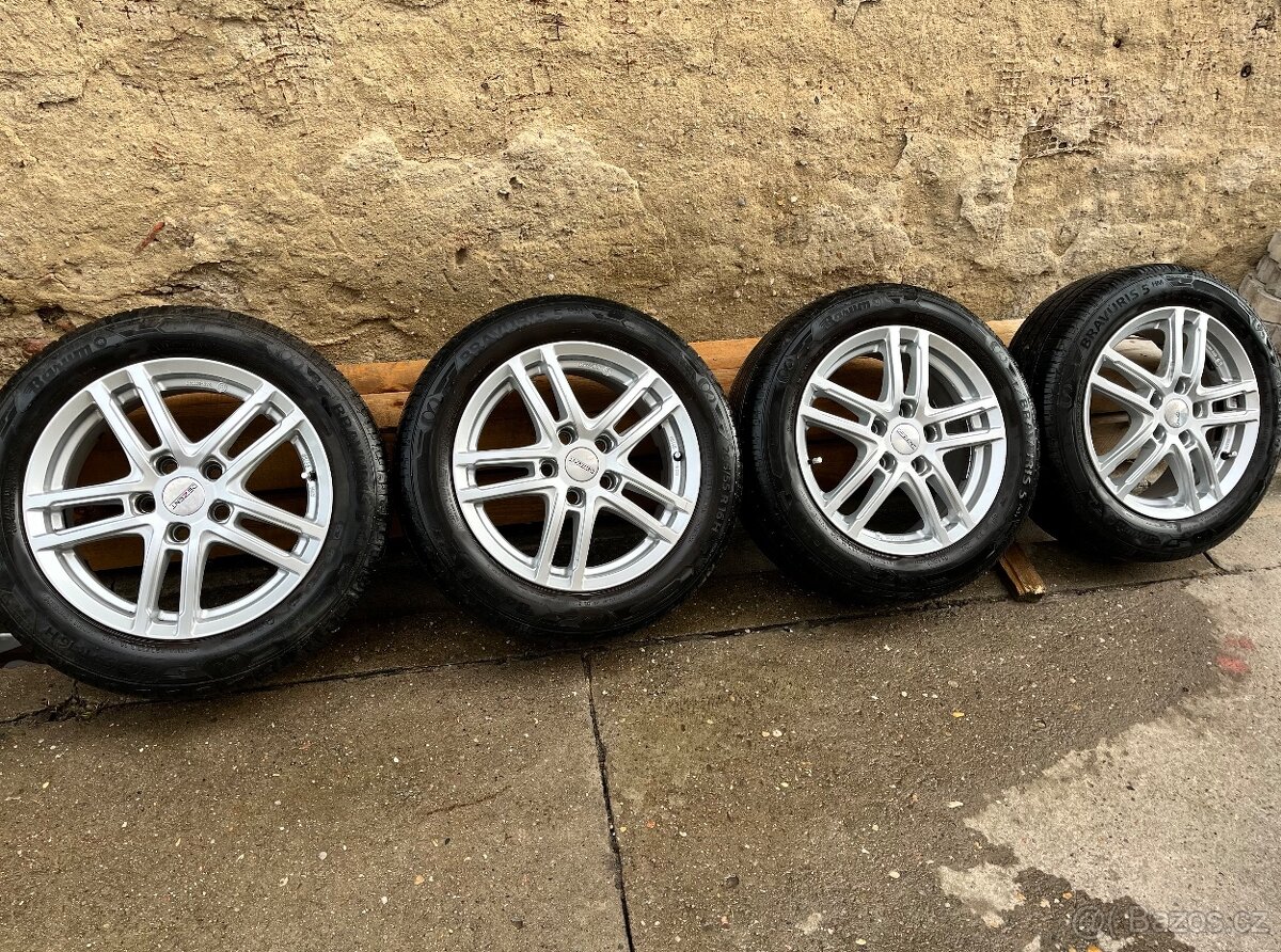 16” Sada alu kol + zánovní letní pneu - 2