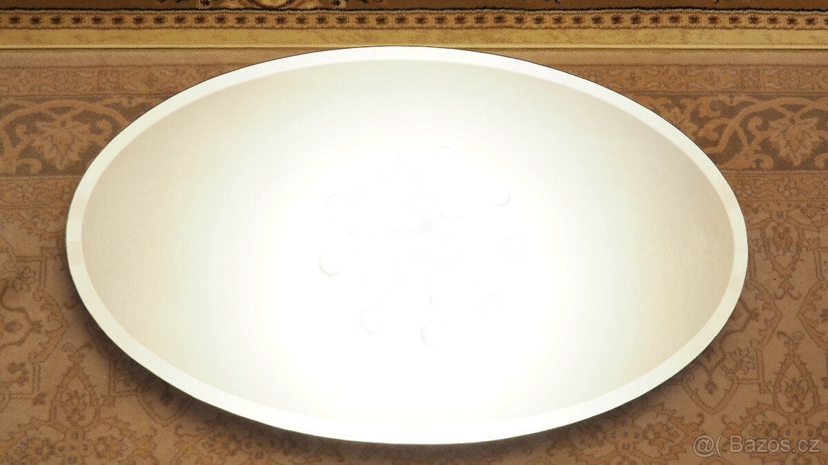 Zrcadlo oválné 100 x 60 cm s fazetou. - 2