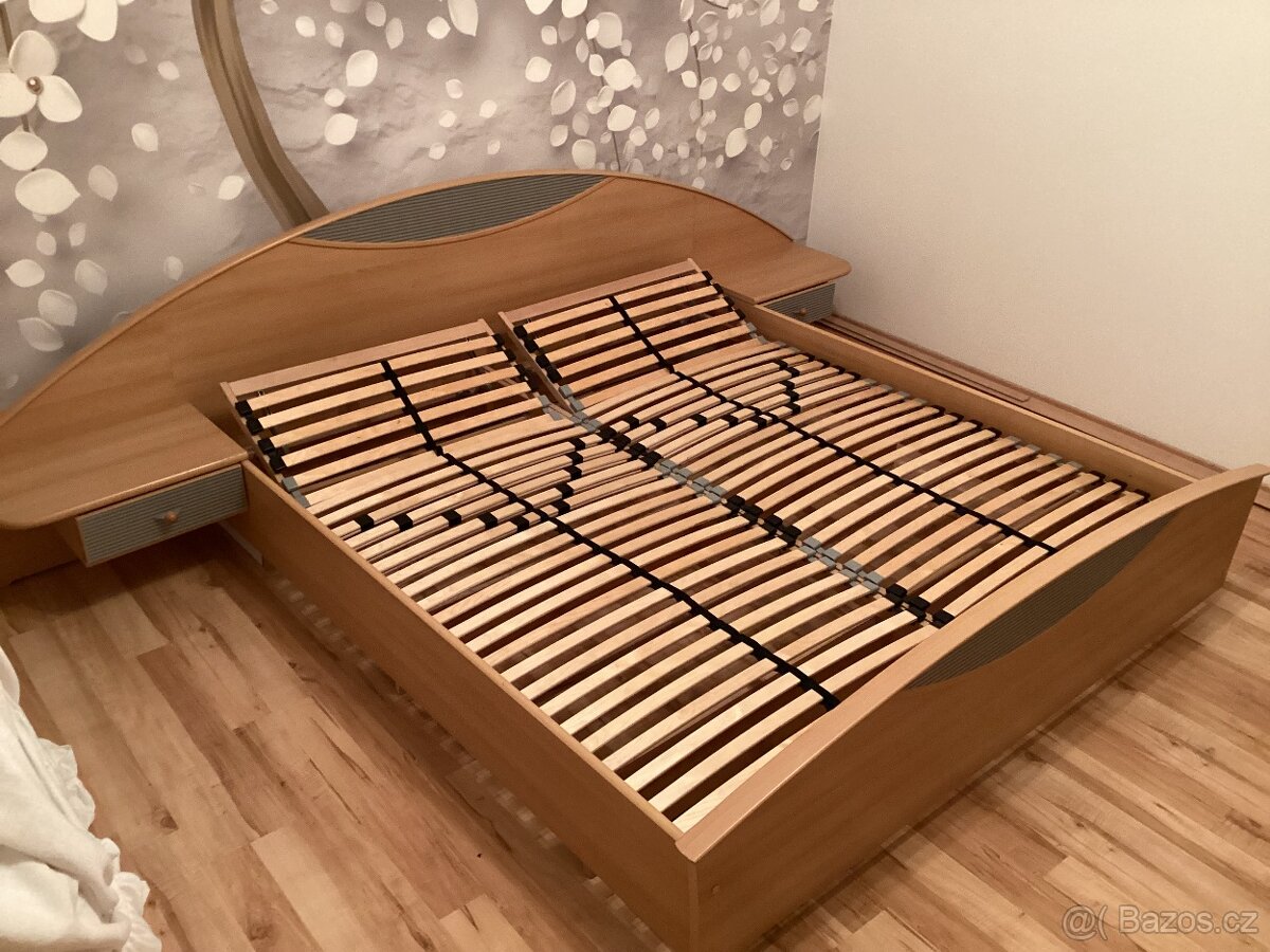✅ Manželská postel 180x200 | včetně roštů | pěkný stav - 2