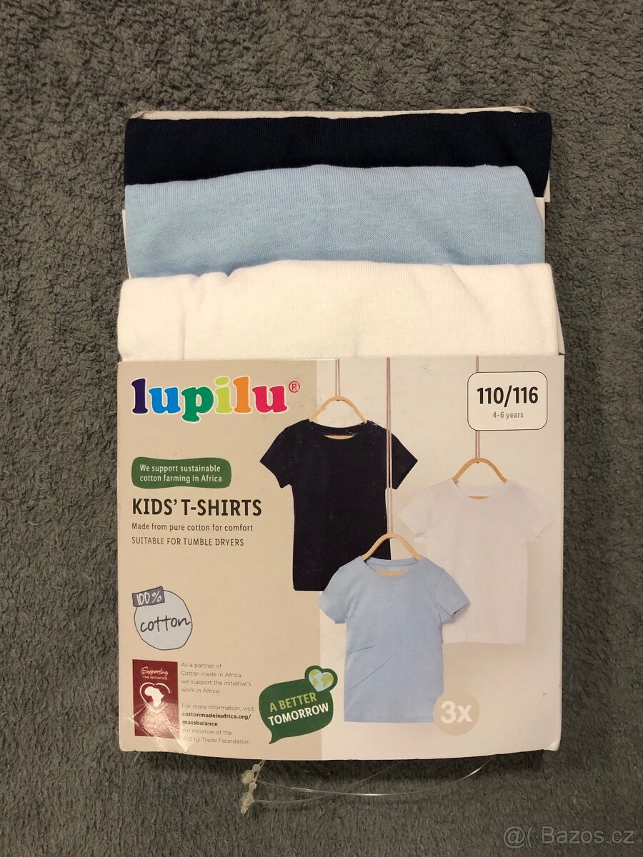 Dívčí trička Lupilu 110/116 a 122/128 - 2