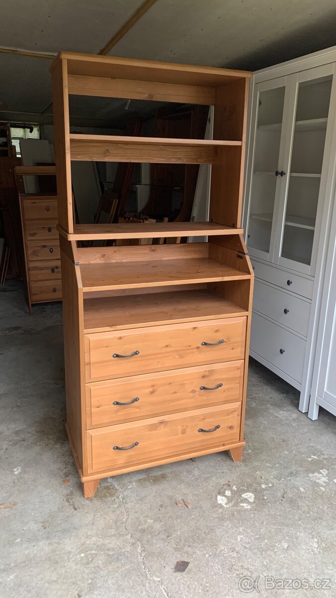 Ikea komoda knihovna přebalovací pult antik Leksvik Hemnes - 2