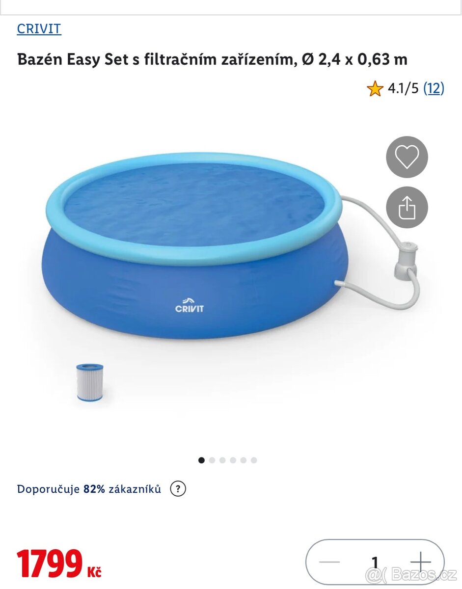 🌊 CRIVIT Quick-Up Pool – nový, nepoužitý 🌊 - 2