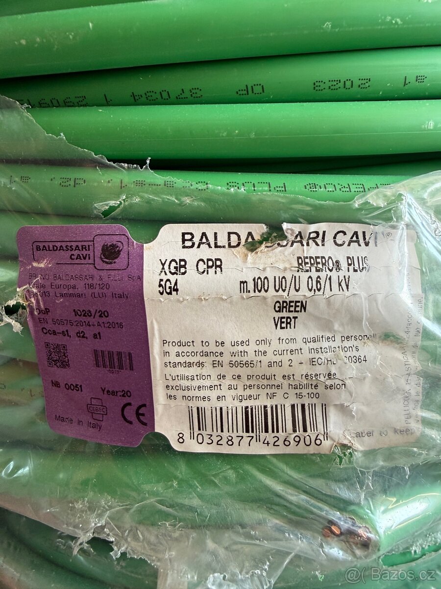 Kabel Baldassari Cavi XGB CPR 5G4 100m - 2