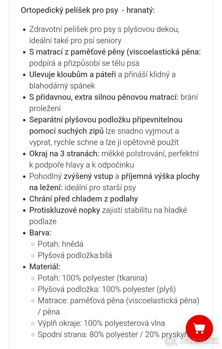 Pelíšek ortopedický pro psa - 2