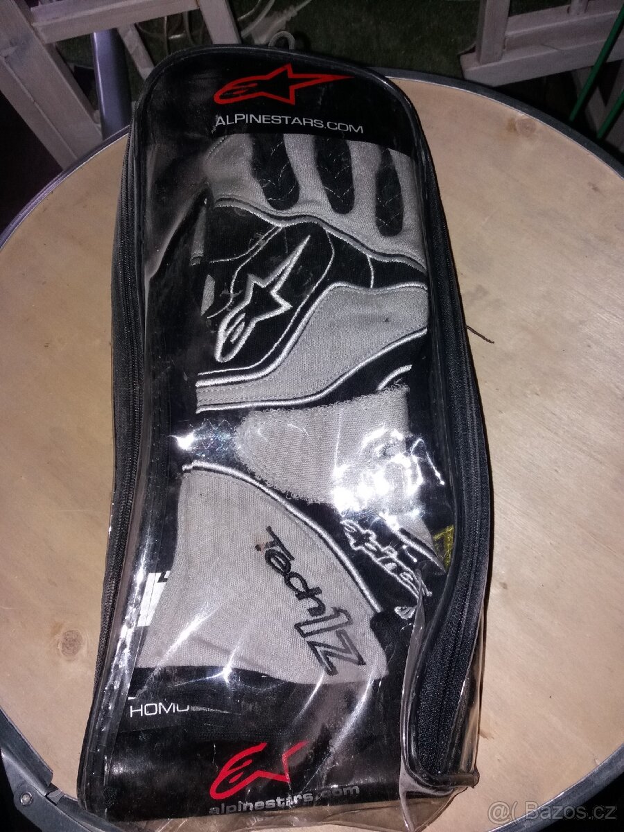Závodní rukavice Alpinestar Tech 1-Z v Cool Grey - 2