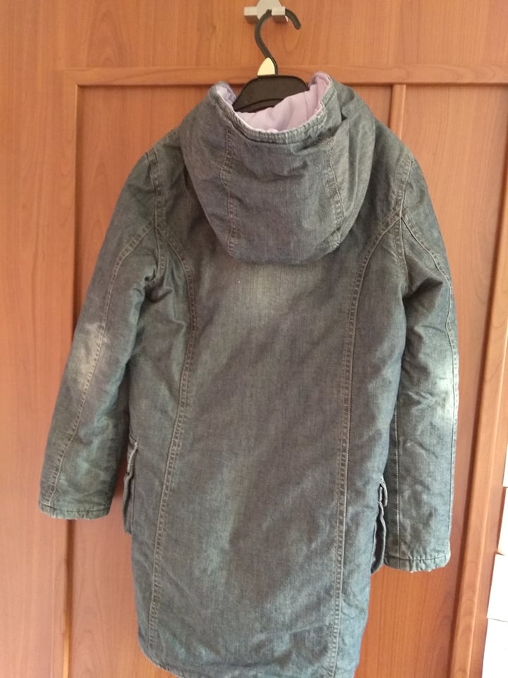 Džínový kabát, kabátek vel. 116/122 - 2
